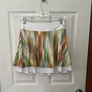 NWT Calia White and Green Golf Skort in Rainwater